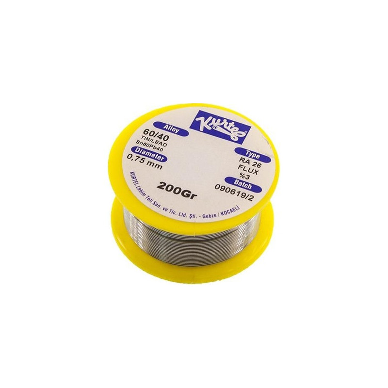 KURTEL LEHİM TELİ 60/40 200 GR. 0,75MM