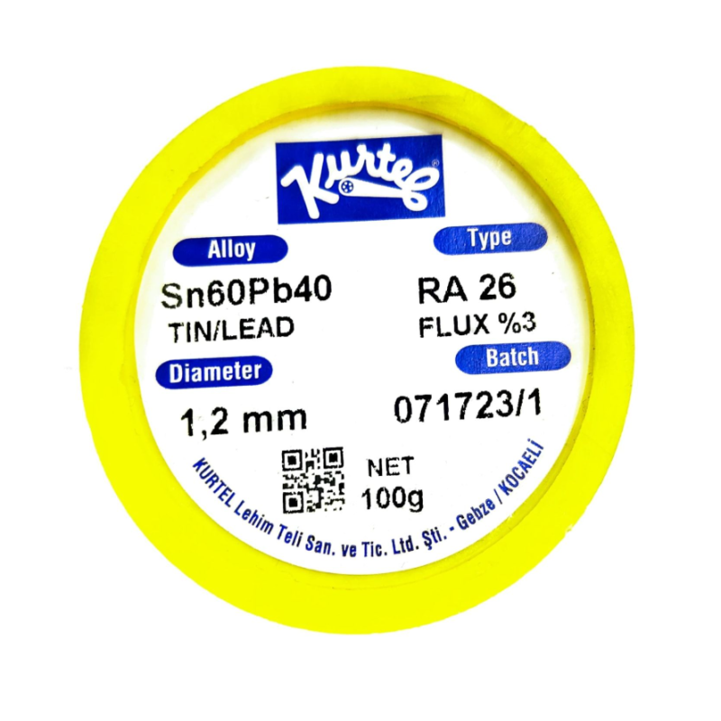 KURTEL LEHİM TELİ 60/40 100 GR. 1,20MM