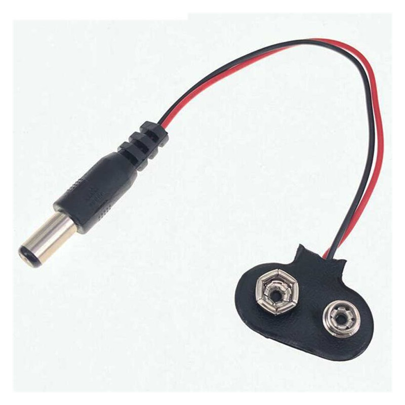 9V PİL BAŞLIĞI DC BARREL SOKET ÇIKIŞLI
