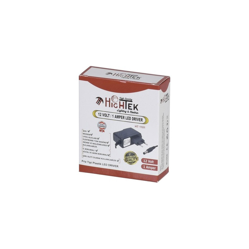 HİGHTEK 12V 1A PRİZ TİPİ ADAPTÖR