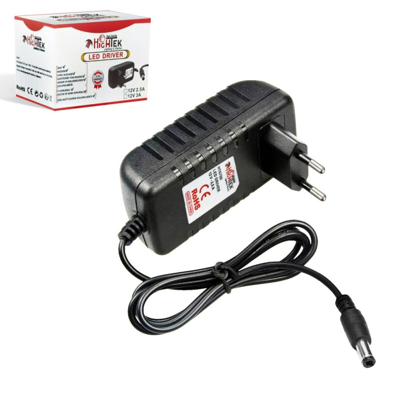 HİGHTEK 12V 2.5A PRİZ TİPİ ADAPTÖR
