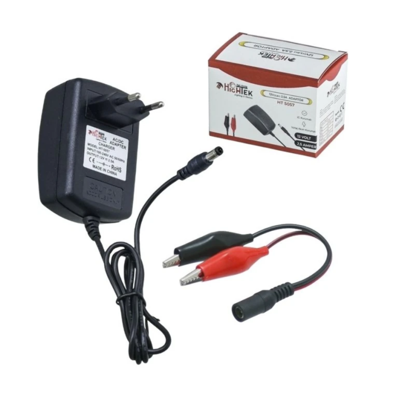 HİGHTEK 12V 2.5A AKÜ ŞARJ ADAPTÖRÜ