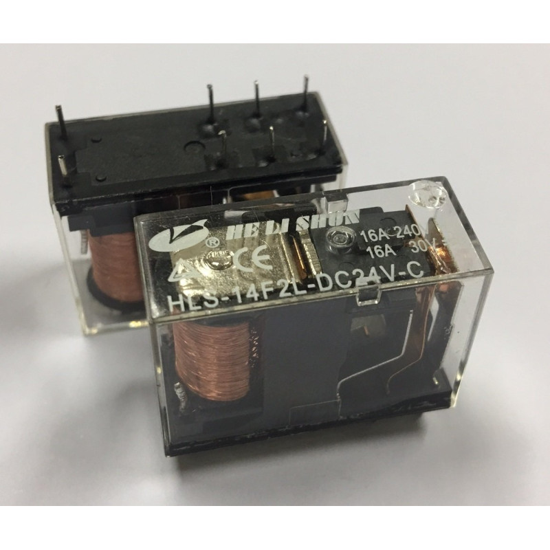 24V 16A ŞEFFAF RÖLE 8 PİN ( HLS-14F2L-DC24V-C )